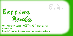 bettina menku business card